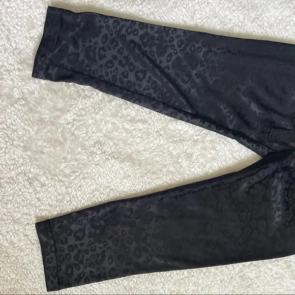 Mi Ami Andey Animal Print Black Silk Joggers STYLE#WS30234 Small - Picture 7 of 16